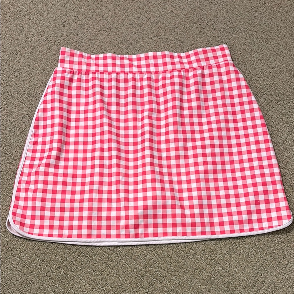 Pink checkered golf skirt